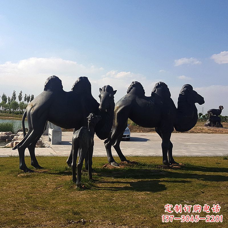 金华铜骆驼雕塑,精致景观装饰