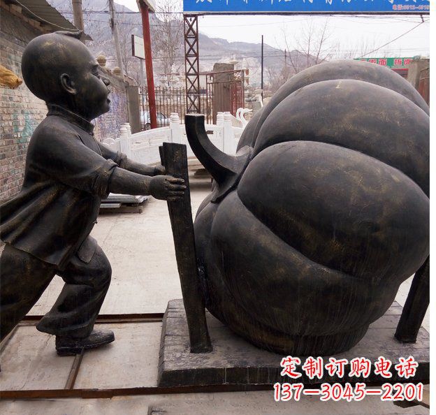金华精致男孩铜雕