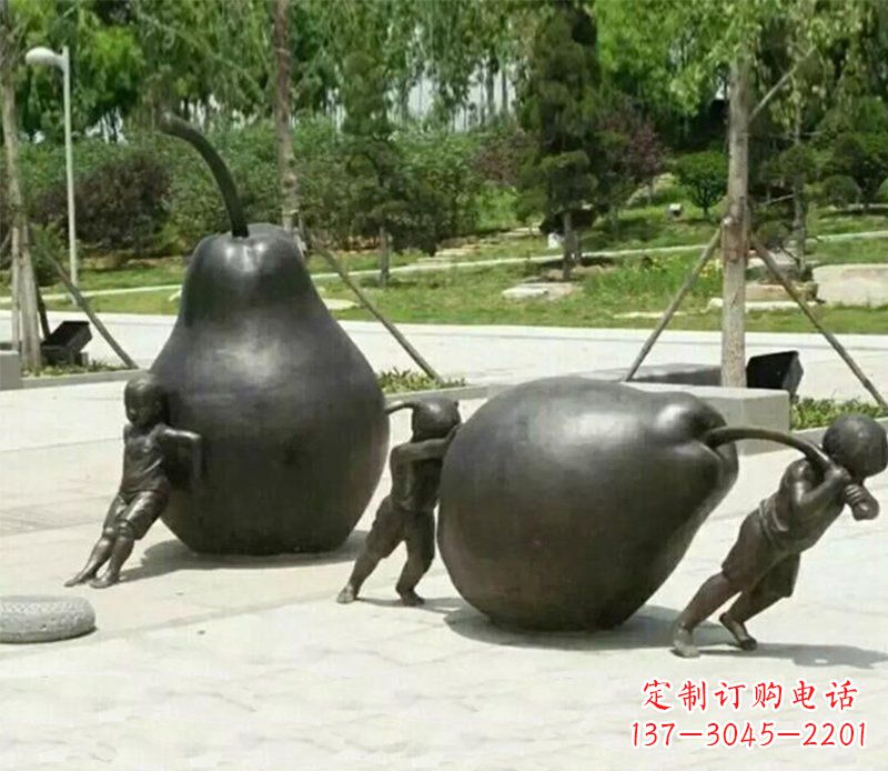 金华迷人的孩童铜雕