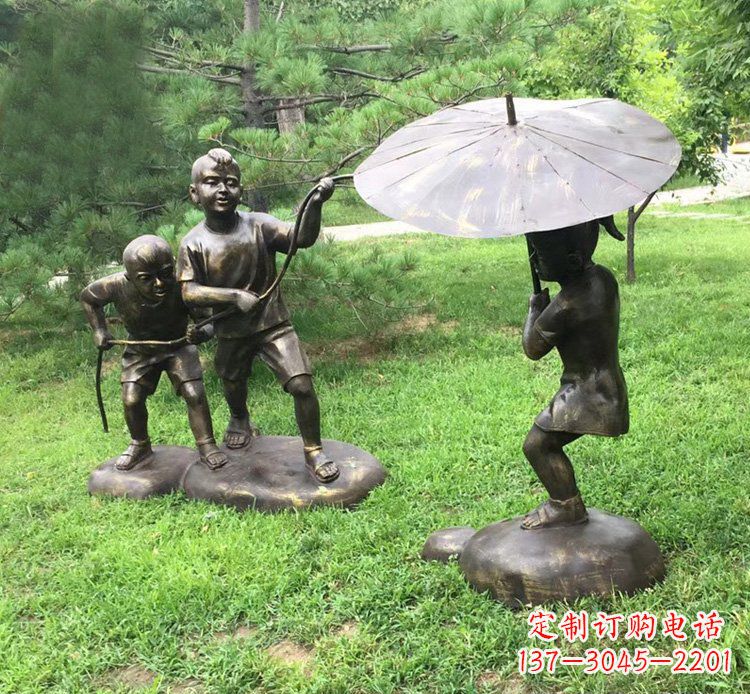 金华趣味活动儿童铜雕