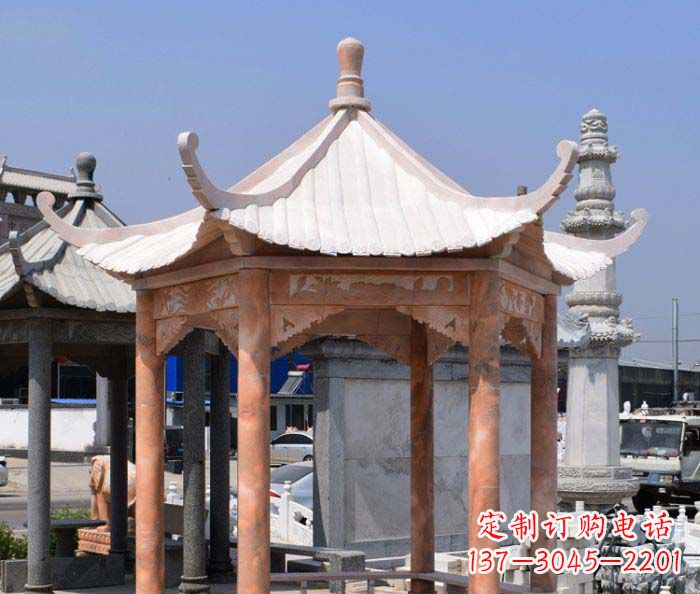 金华中领雕塑设计凉亭雕塑，清新简约添美感