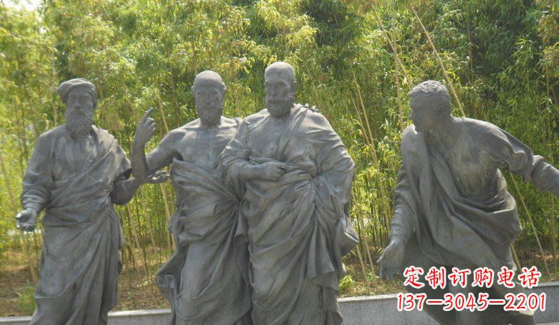 金华公园西方名人人物铜雕