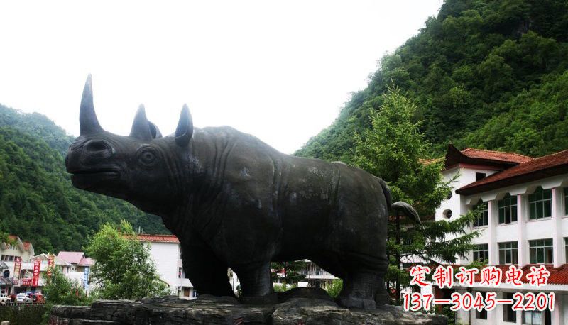 金华公园犀牛石雕