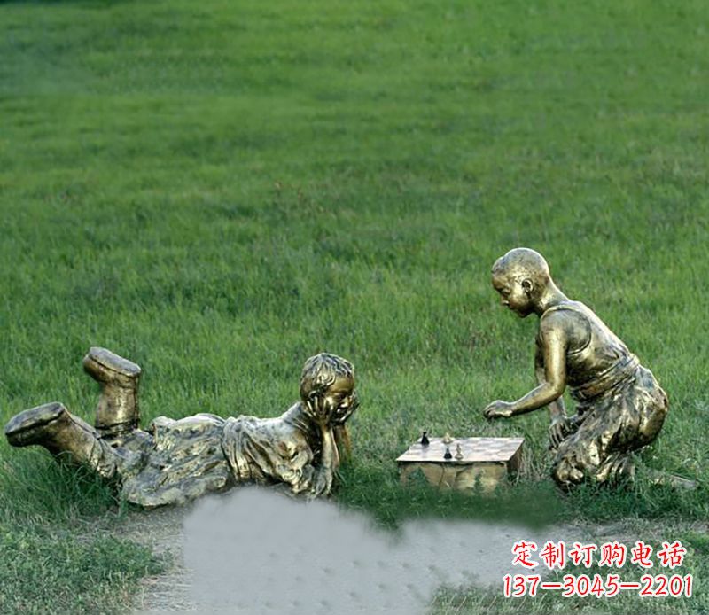金华优雅精致的儿童铜雕
