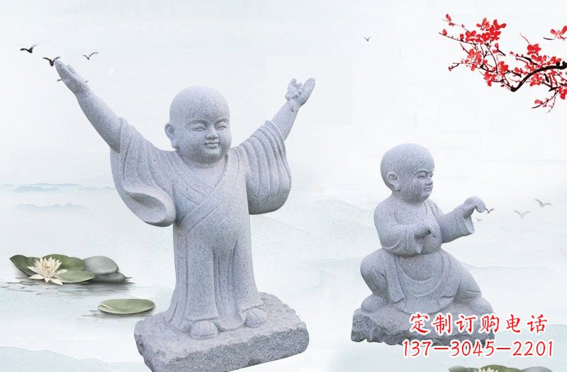 金华中领雕塑精美的和尚石雕