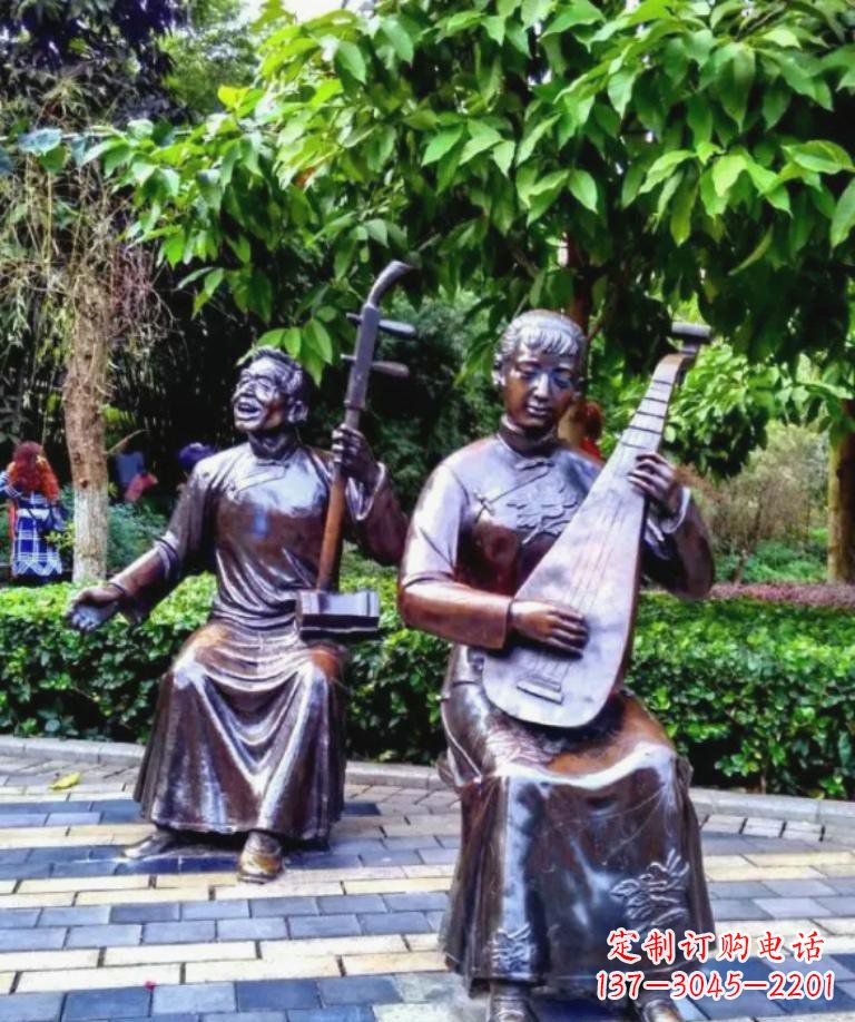 金华以音乐为灵感原点的二胡铜雕