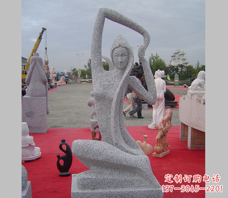 金华中领雕塑定制精美瑜伽美女雕塑