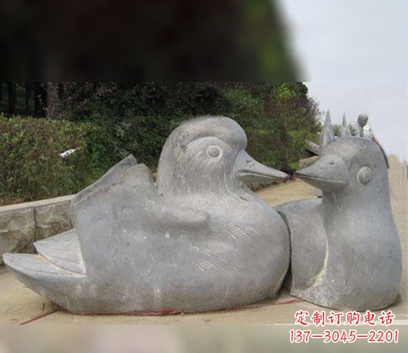 金华中领雕塑传统鸳鸯石雕