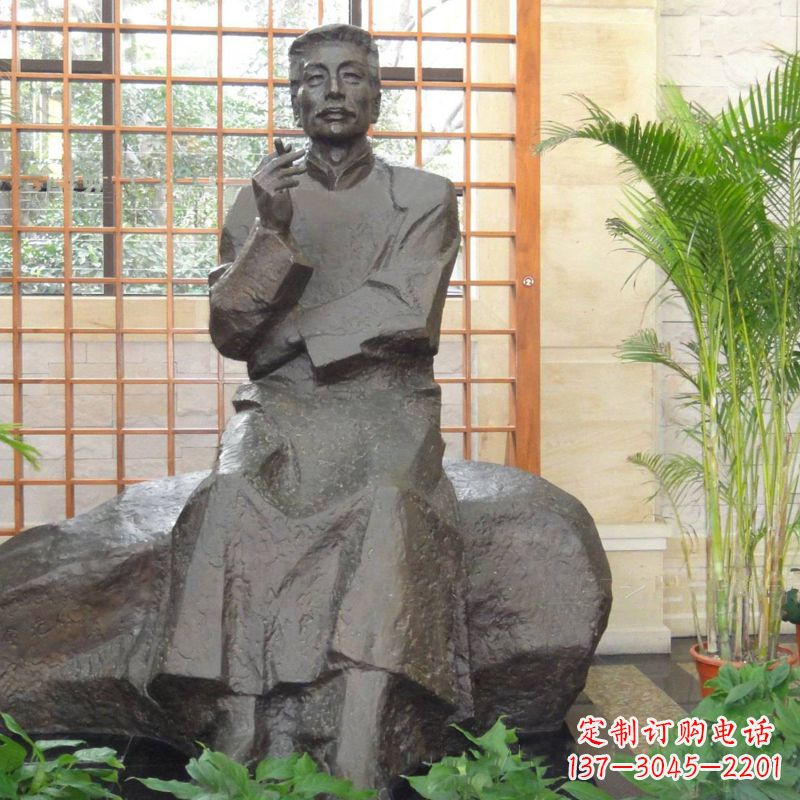 金华中领雕塑|传承历史文化的鲁迅铜雕像