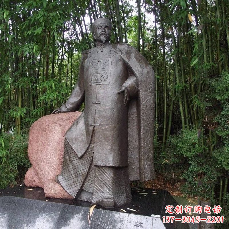 金华以林则徐铜雕塑荣耀中华民族