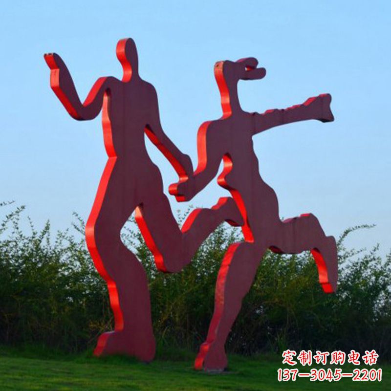 金华情侣心剪影雕塑