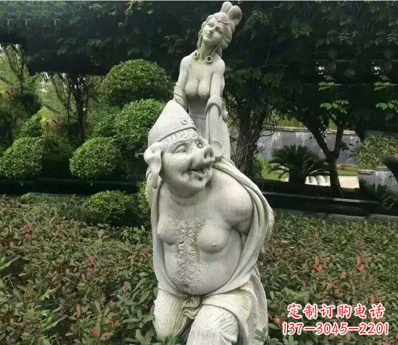 金华纪念猪八戒,收藏高端石雕猪八戒塑像