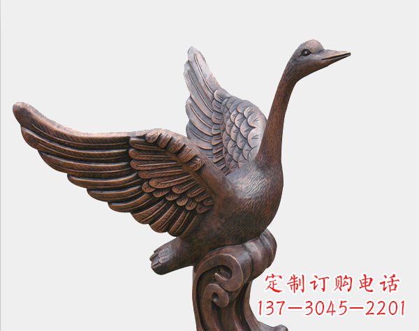 金华中领雕塑铸造完美的天鹅铜雕