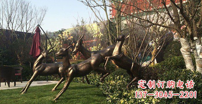金华中领雕塑精美铜鹿动物雕塑