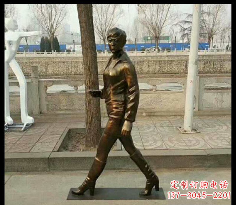 金华中领雕塑为您打造优雅铜女孩雕像