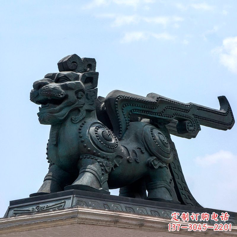 金华中领雕塑-铜制獬豸雕塑