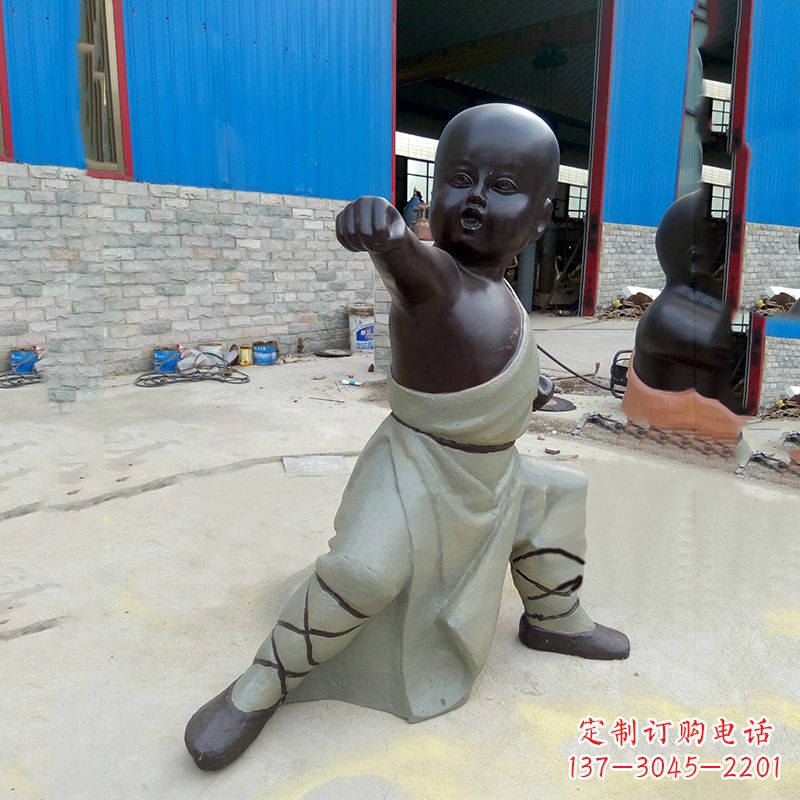 金华精致和尚铜雕塑