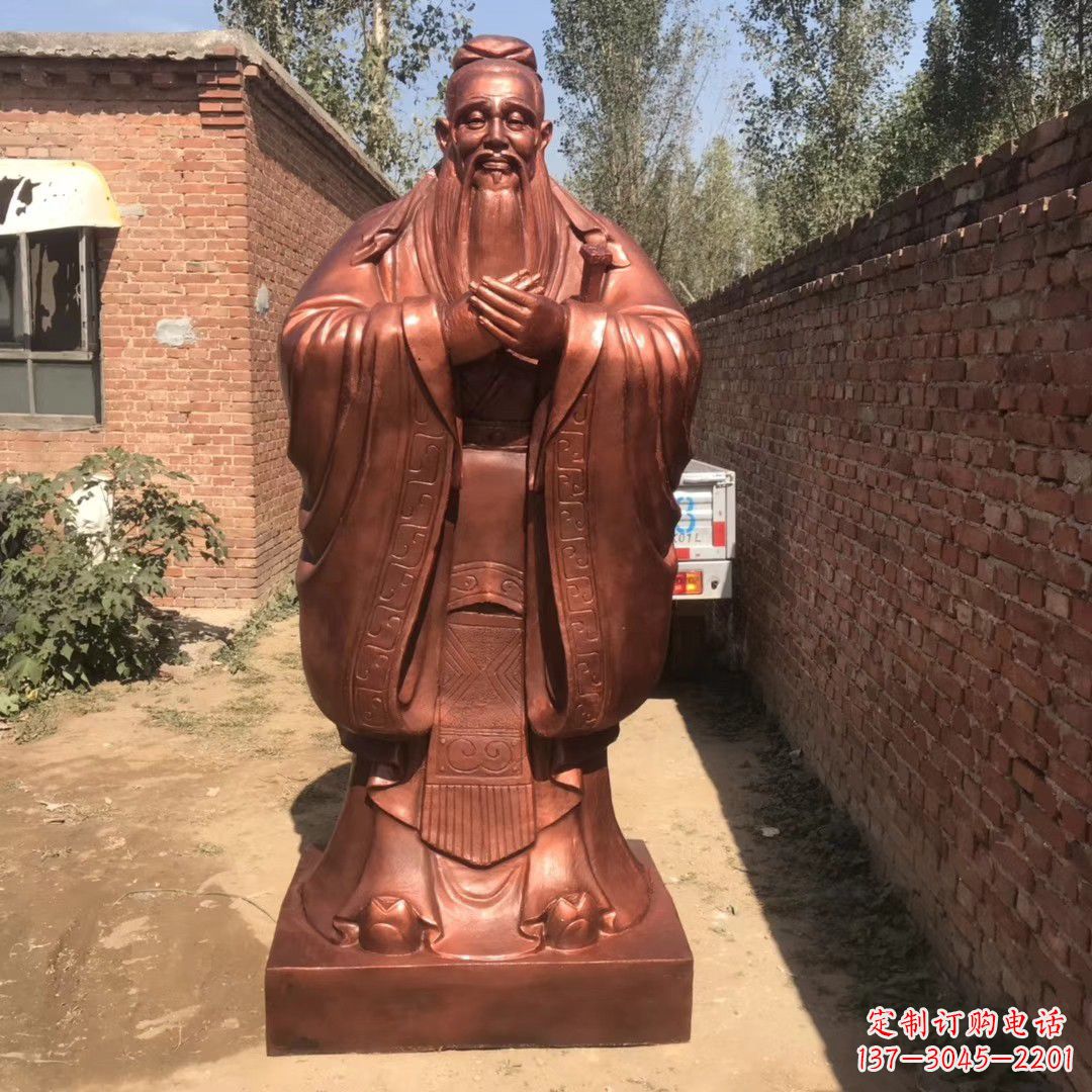 金华古代孔子铜雕