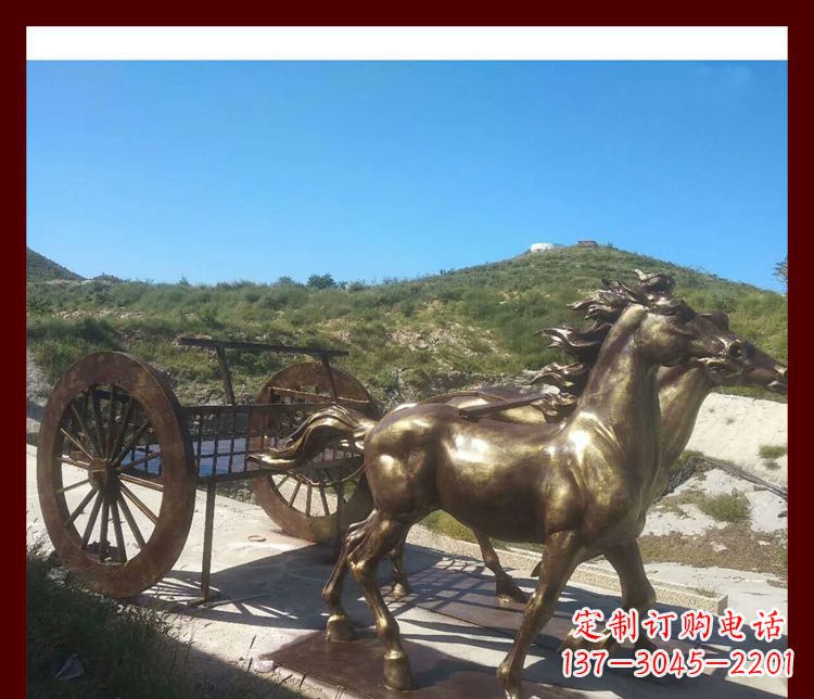 金华古代马车铜雕