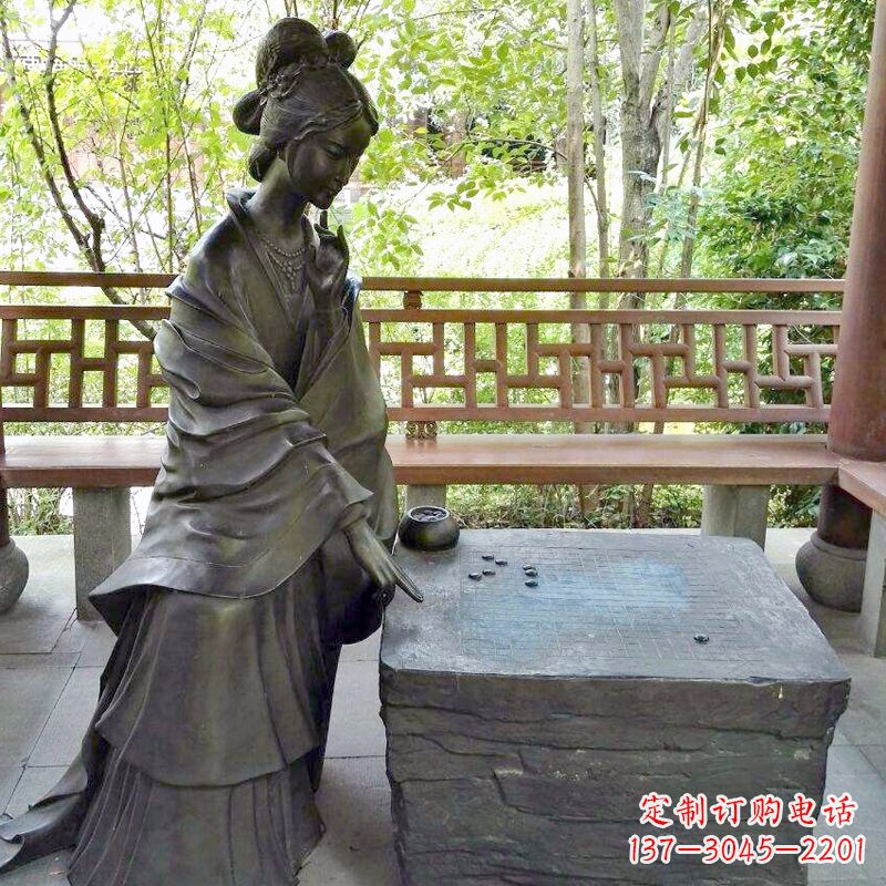 金华艺术精灵西施下棋情景雕塑