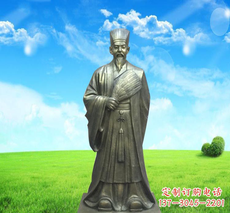 金华精致经典,让您体验古代名人诸葛亮的魅力——诸葛亮铜雕