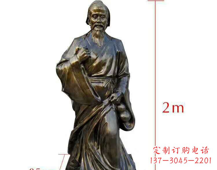 金华以华佗荣耀传承,新世代领雕塑华佗铜雕