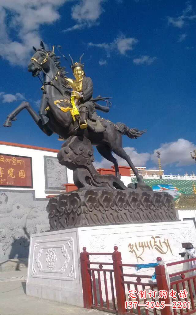 金华古典骑马人物雕塑