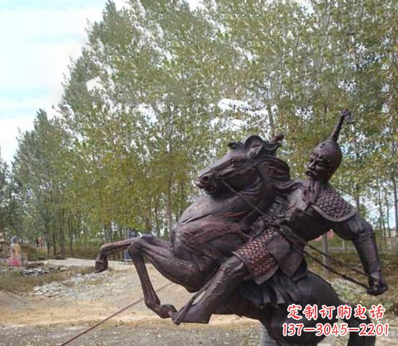 金华古典风格骑马人物雕塑
