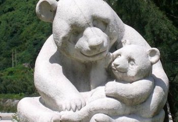 金华公园装饰熊猫石雕
