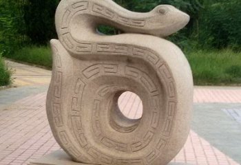 金华砂岩动物蛇雕塑