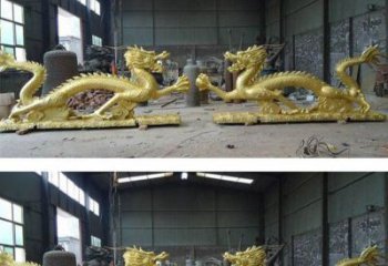 金华古典传统双龙戏珠铜雕塑