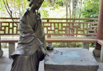 金华艺术精灵西施下棋情景雕塑