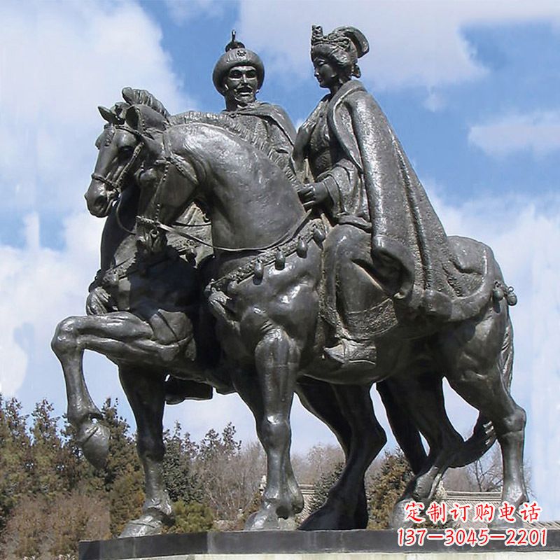 金华古代风采:王昭君骑马雕塑