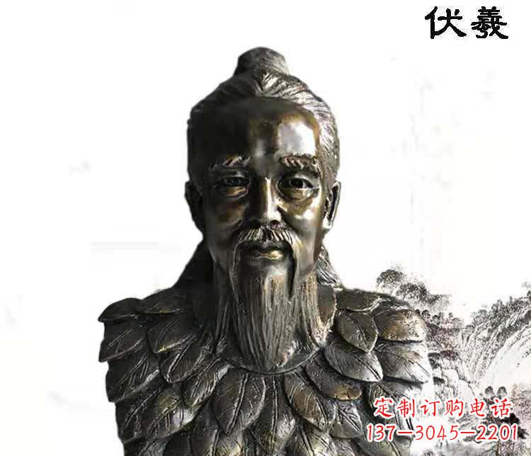 金华经典古神伏羲雕像,文化艺术绽放光芒