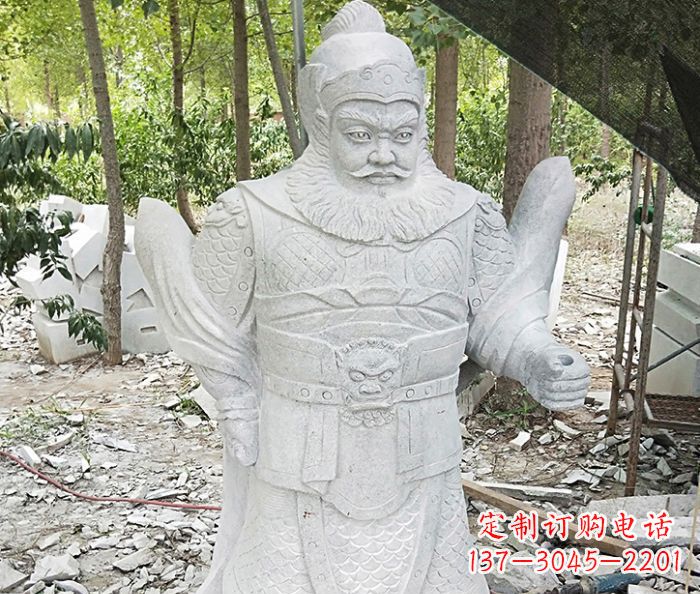 金华精美古典关公石雕