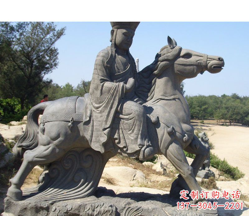 金华中领雕塑:古代人物唐僧骑马雕塑