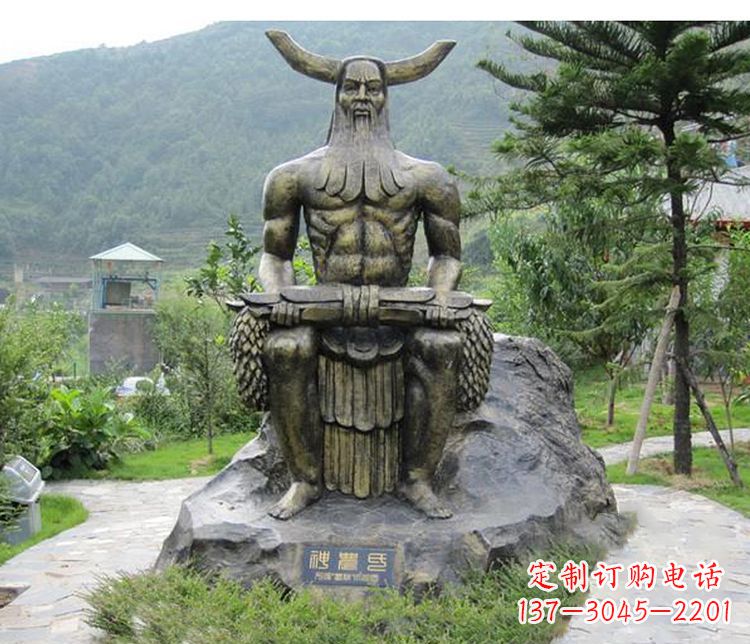 金华传承古代文明,为家居装饰点缀伏羲铜雕