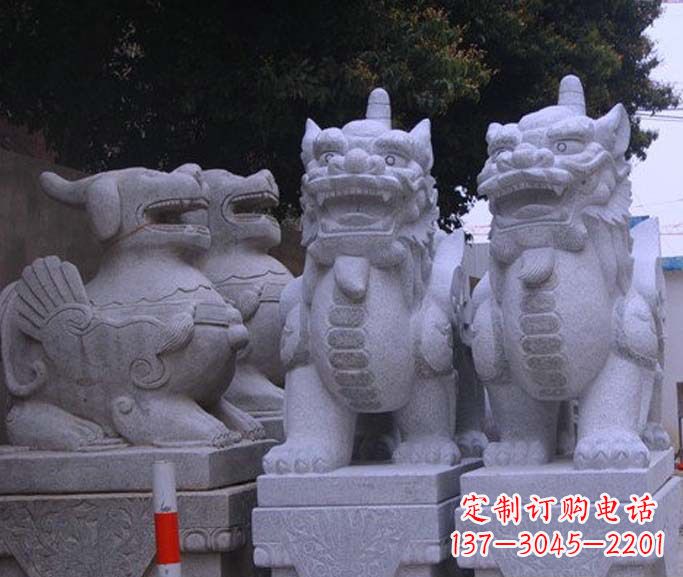 金华古典独角兽石雕