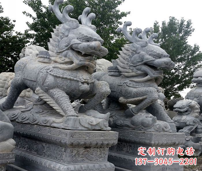 金华古典精美麒麟雕塑