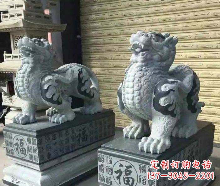 金华传承经典的古典貔貅石雕
