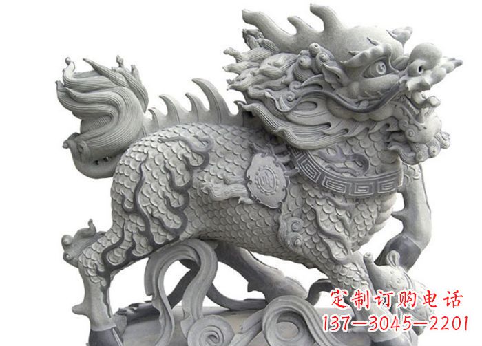 金华中领雕塑|精美古典麒麟雕塑