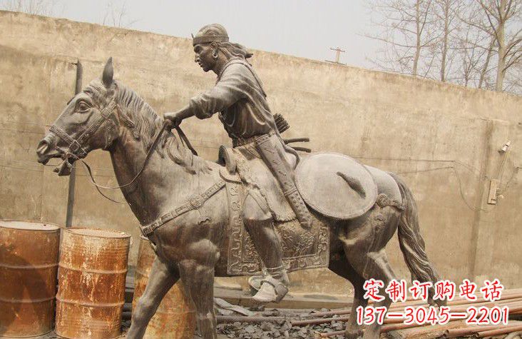 金华古代战马铜雕塑