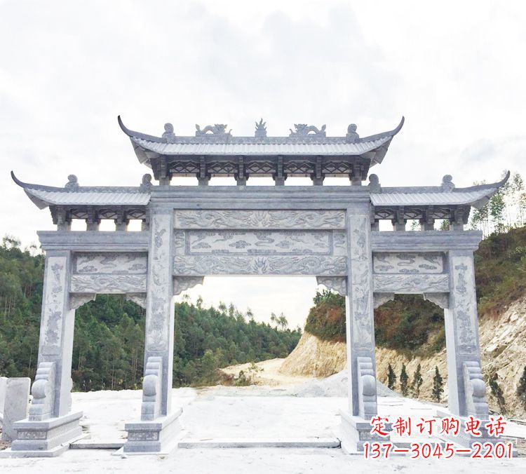 金华中领雕塑精美牌坊雕塑
