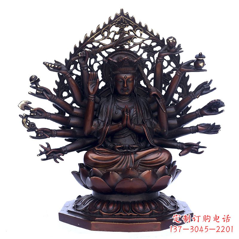 金华精致古铜观音雕塑
