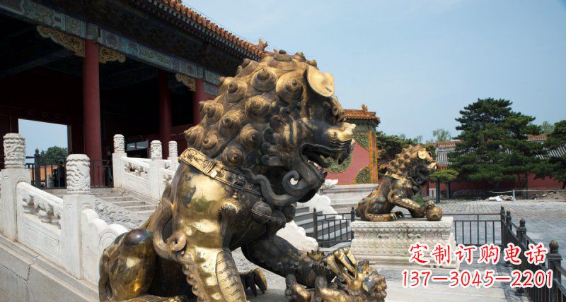 金华黄铜狮子雕塑——象征着永恒的力量