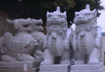 金华古典独角兽石雕