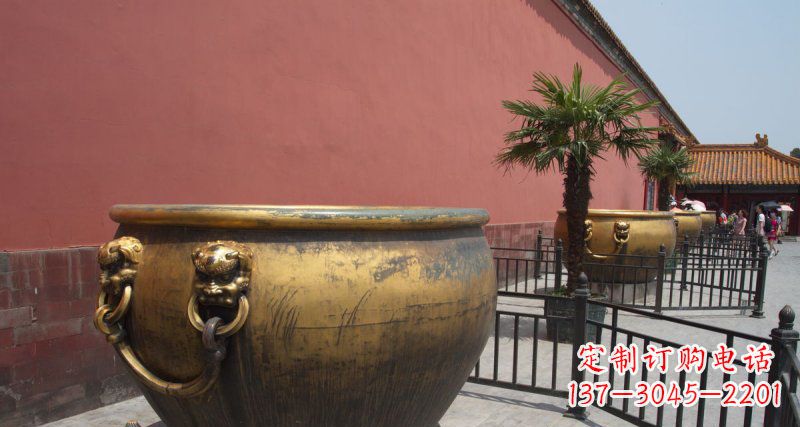 金华故宫铜水缸铜雕