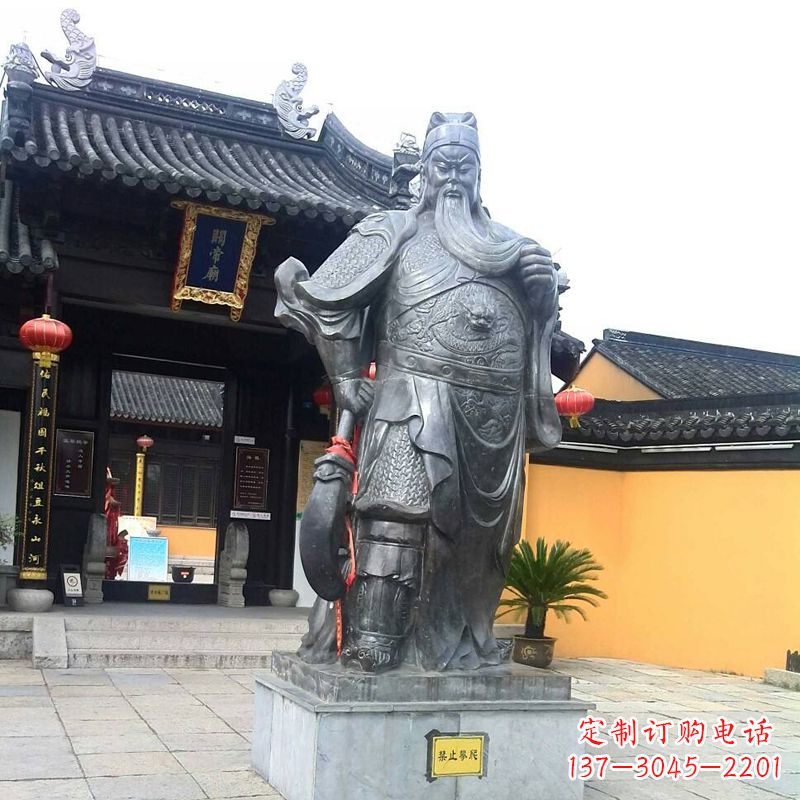 金华关帝庙关公神像-寺庙景点历史文化名人铜雕