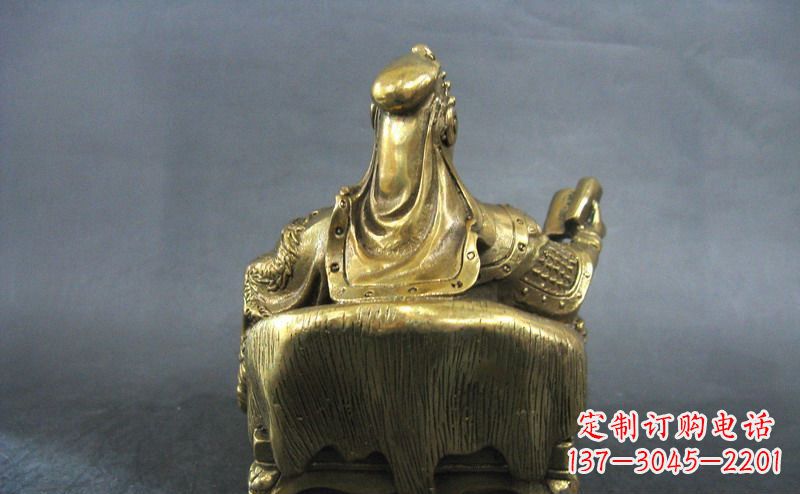 金华关公读春秋武财神铜雕