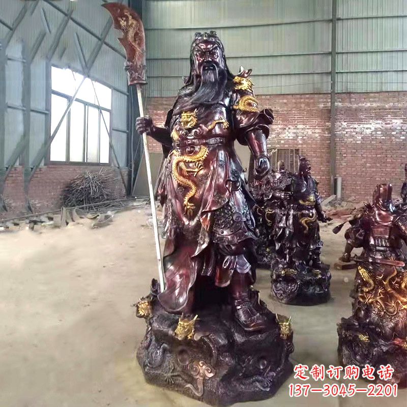 金华国际级铜雕作品--关公关二爷神像